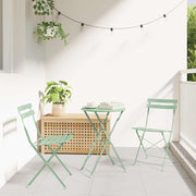 Sklopivi bistro set 3 pcs Morska pjena Čelik