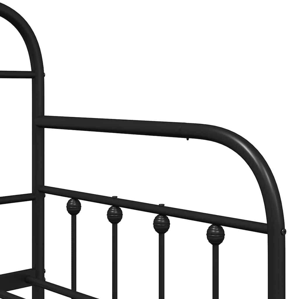 Krevet na kat Crna 75 x 190 cm Čelik s prahom premazan