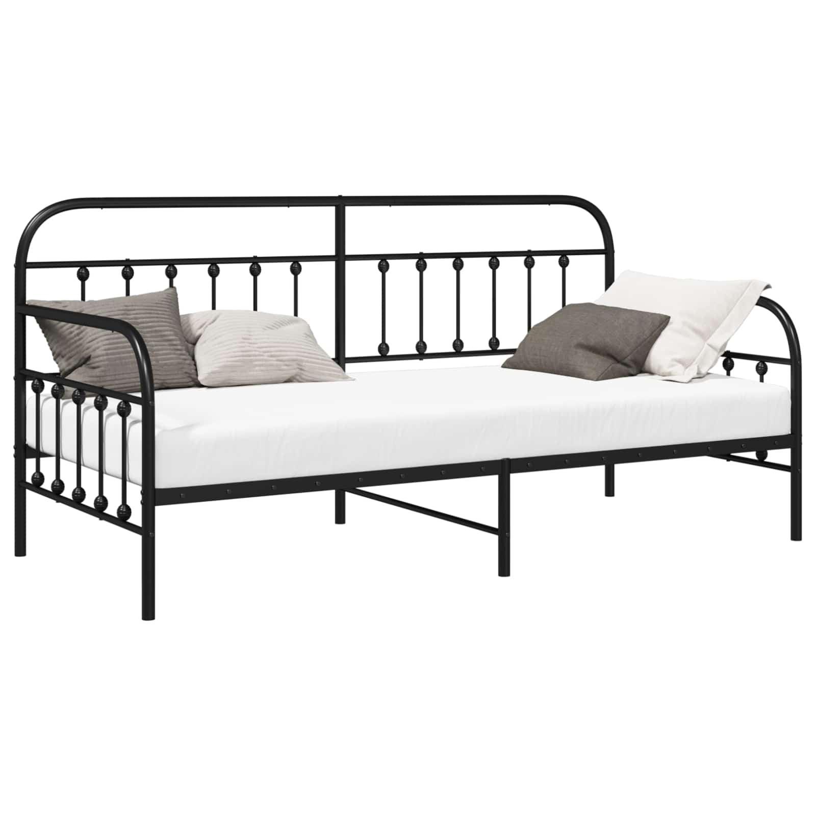Krevet na kat Crna 90 x 190 cm Čelik s prahom premazan