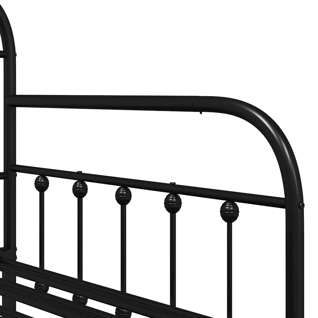 Krevet na kat Crna 90 x 200 cm Čelik s prahom premazan