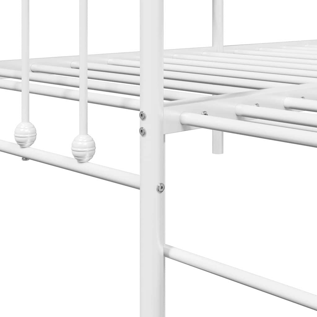 Krevet na kat Bijelo 75 x 190 cm Čelik s prahom premazan