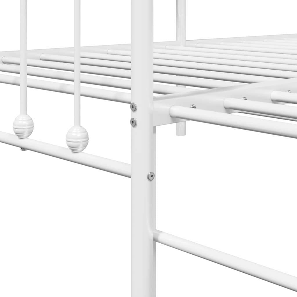 Krevet na kat Bijelo 90 x 200 cm Čelik s prahom premazan