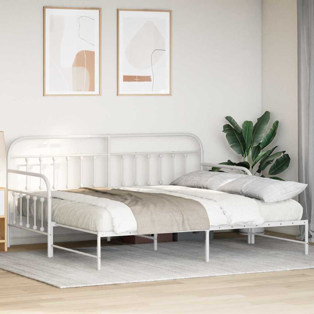 Krevet na kat Bijelo 100 x 190 cm Čelik s prahom premazan