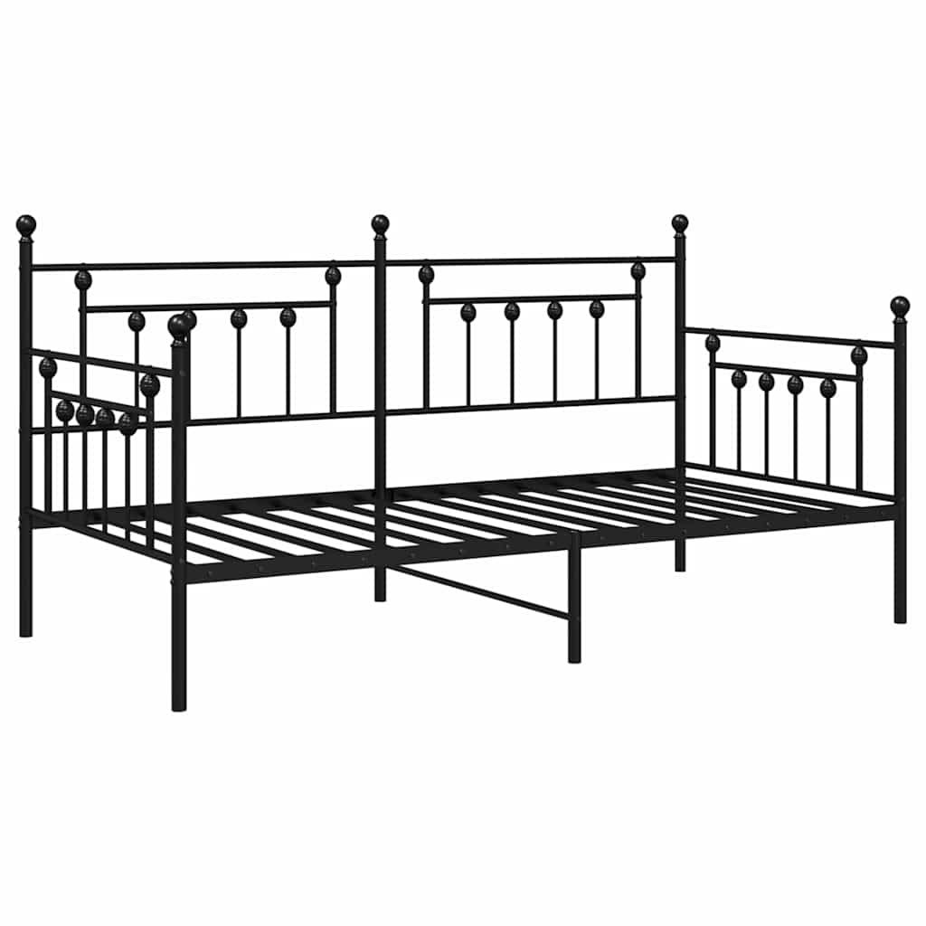 Krevet na kat Crna 107 x 203 cm Čelik