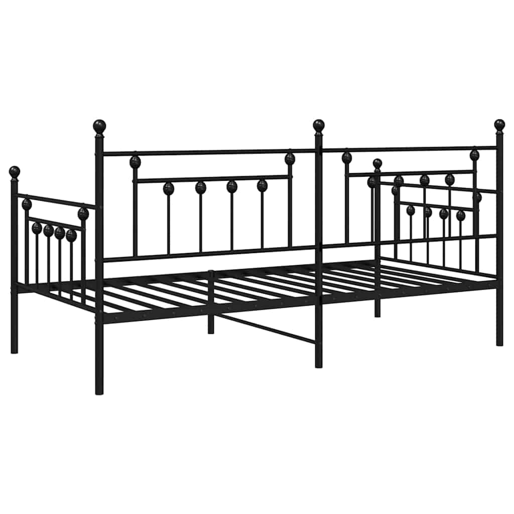 Krevet na kat Crna 107 x 203 cm Čelik