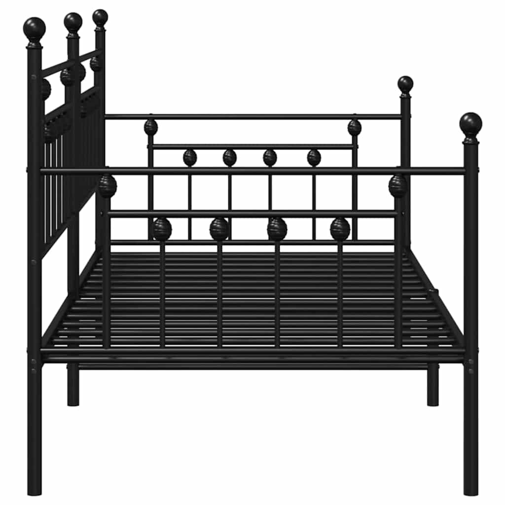 Krevet na kat Crna 107 x 203 cm Čelik