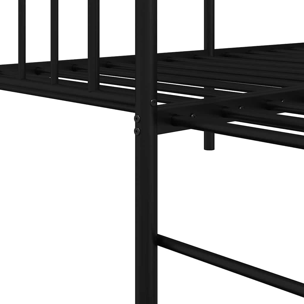 Krevet na kat Crna 75 x 190 cm Čelik