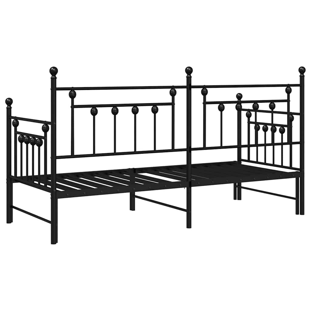 Krevet na kat Crna 80 x 200 cm Čelik