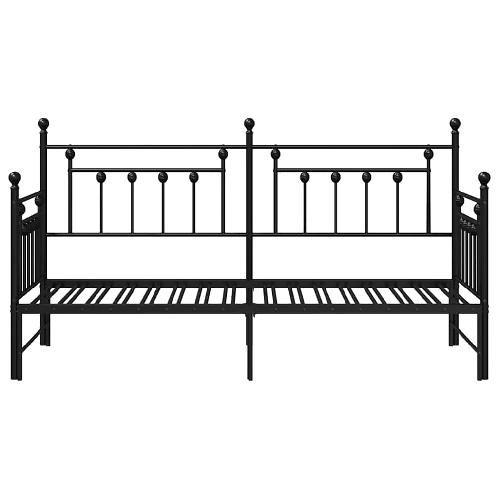 Krevet na kat Crna 80 x 200 cm Čelik