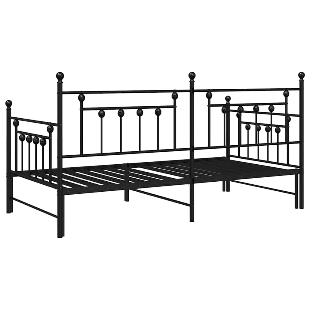 Krevet na kat Crna 90 x 200 cm Čelik