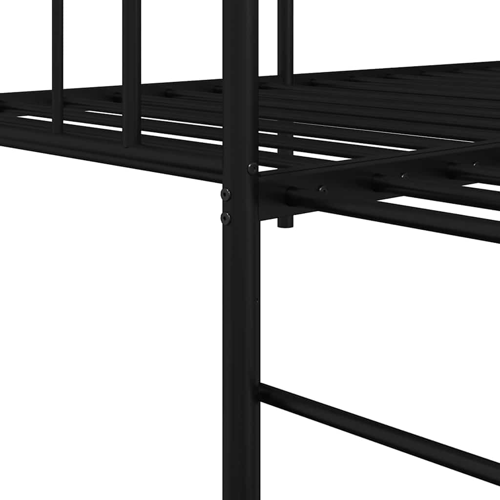 Krevet na kat Crna 107 x 203 cm Čelik