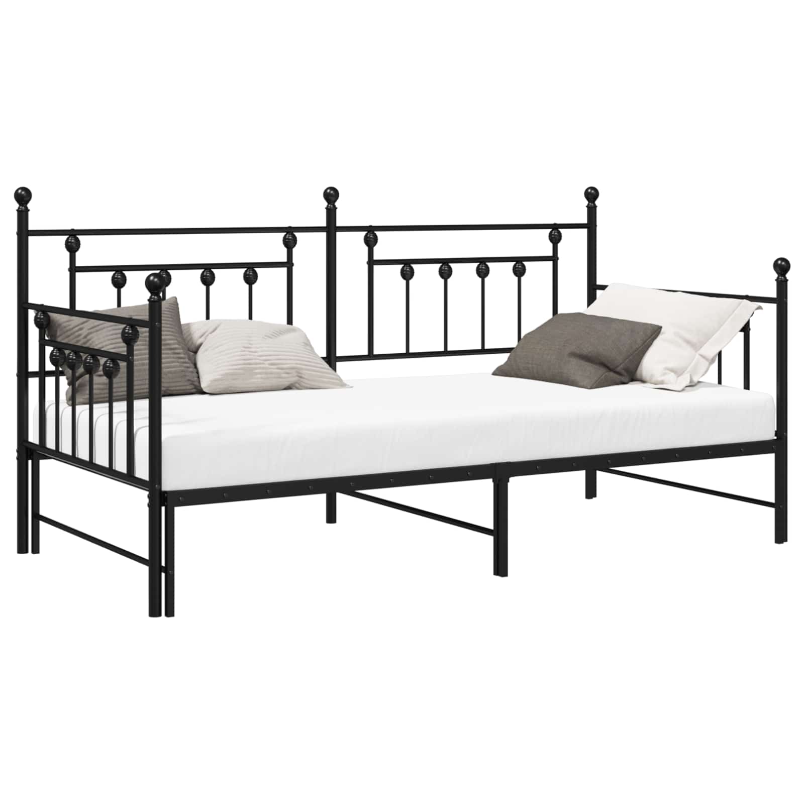 Krevet na kat Crna 107 x 203 cm Čelik