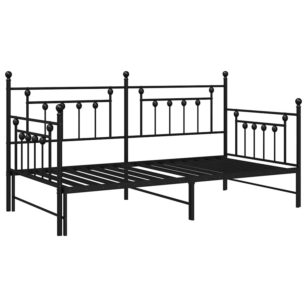 Krevet na kat Crna 107 x 203 cm Čelik