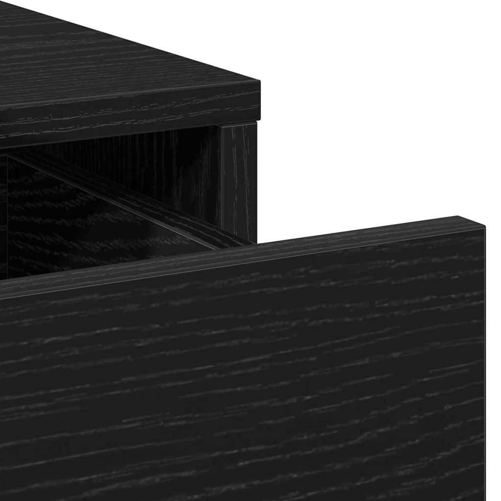 Toaletni stol Crni hrast 78,5 x 41 x 135 cm Konstruirano drvo