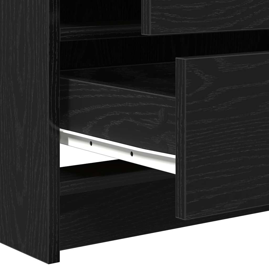 Toaletni stol Crni hrast 78,5 x 41 x 135 cm Konstruirano drvo