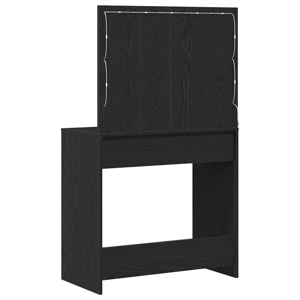 Toaletni stol Crni hrast 78,5 x 41 x 135 cm Konstruirano drvo