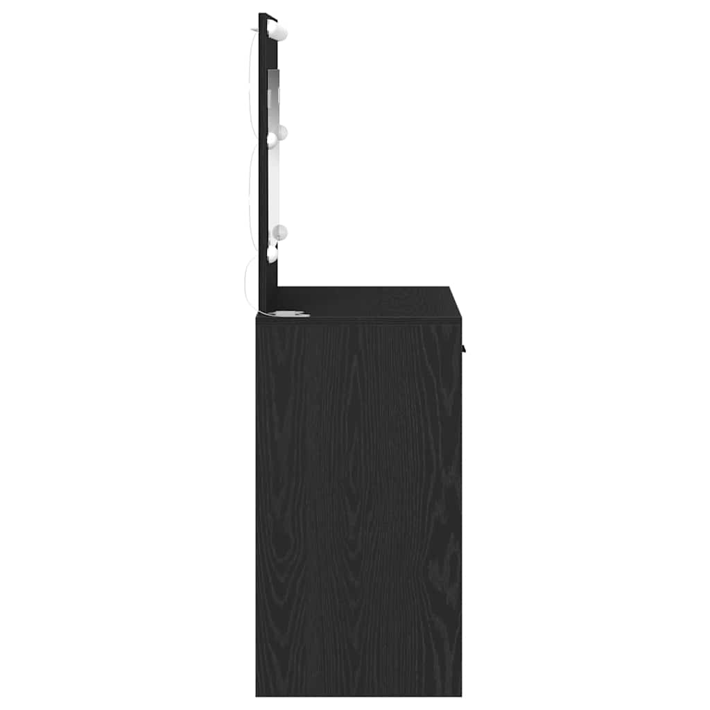 Toaletni stol Crni hrast 78,5 x 41 x 135 cm Konstruirano drvo
