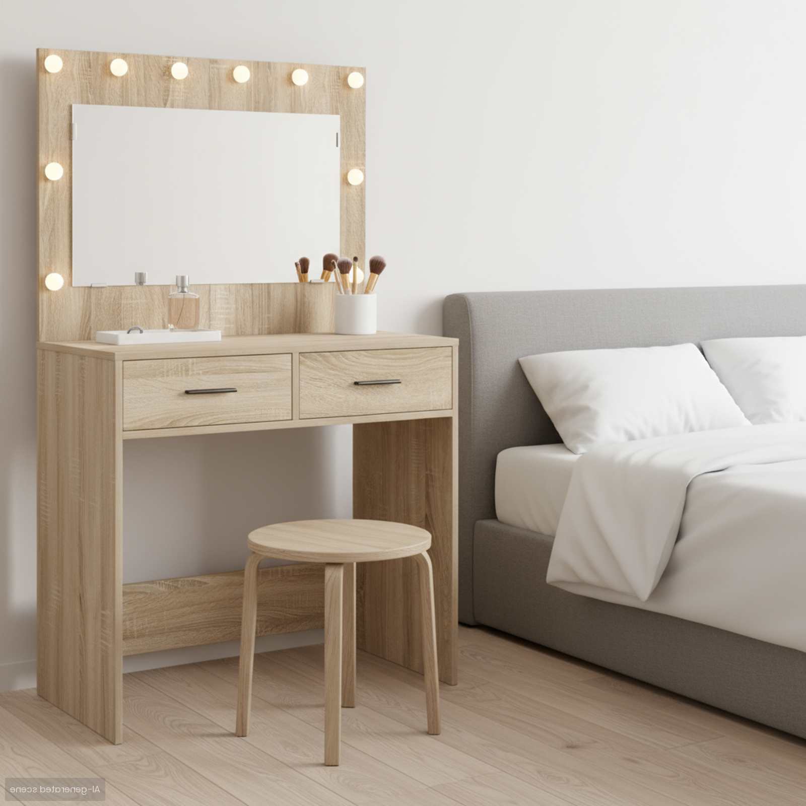 Toaletni stol Sonoma hrast 78,5 x 41 x 135 cm Konstruirano drvo