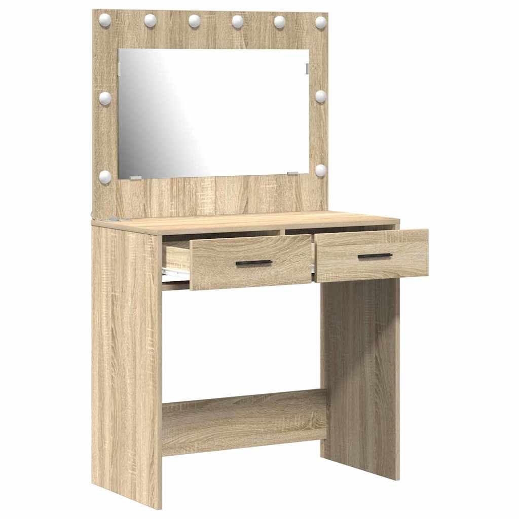 Toaletni stol Sonoma hrast 78,5 x 41 x 135 cm Konstruirano drvo
