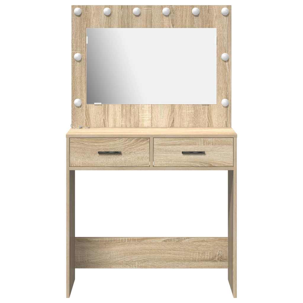 Toaletni stol Sonoma hrast 78,5 x 41 x 135 cm Konstruirano drvo