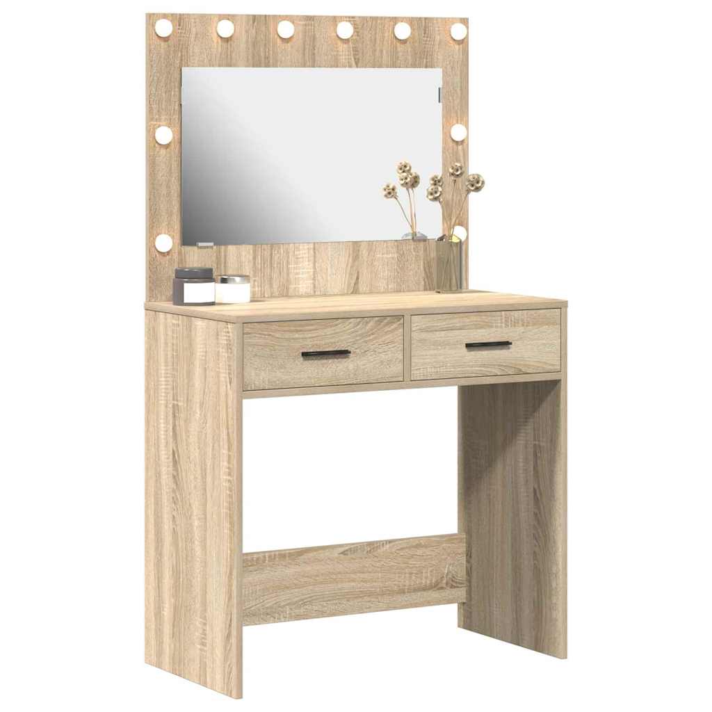 Toaletni stol Sonoma hrast 78,5 x 41 x 135 cm Konstruirano drvo