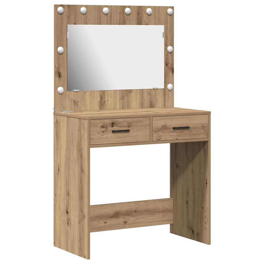 Toaletni stol s ladicama Umjetnički hrast 78,5 x 41 x 135 cm