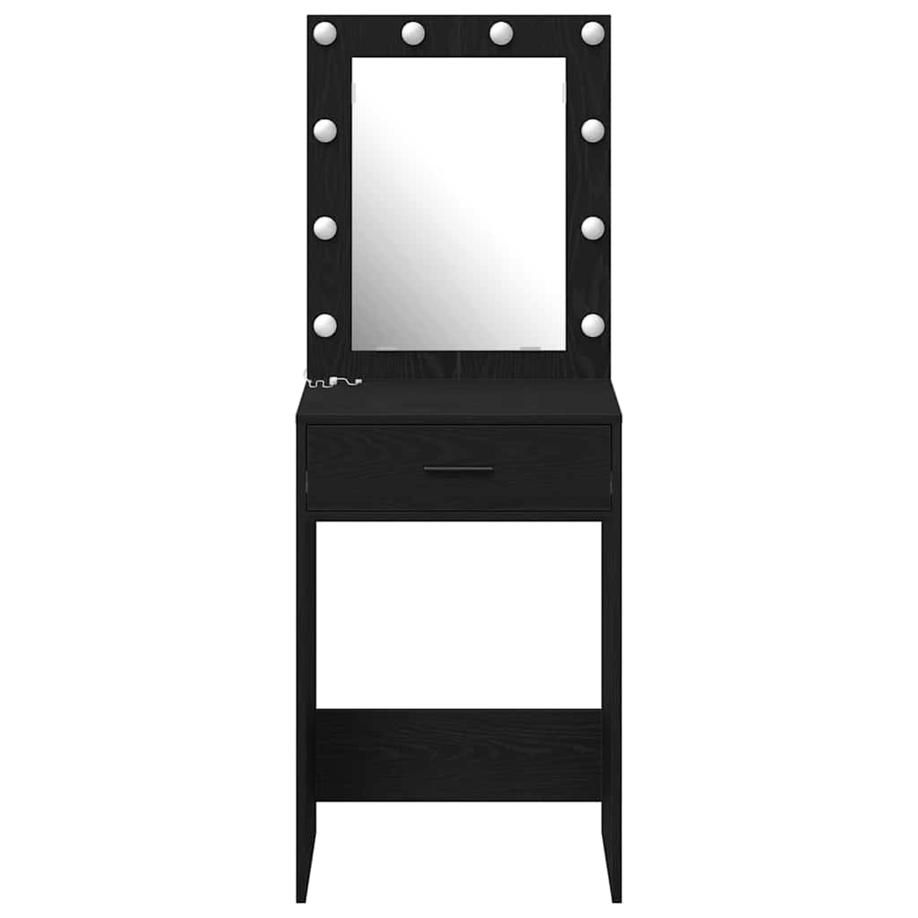 Toaletni stol Crni hrast 50 x 41 x 135 cm Konstruirano drvo