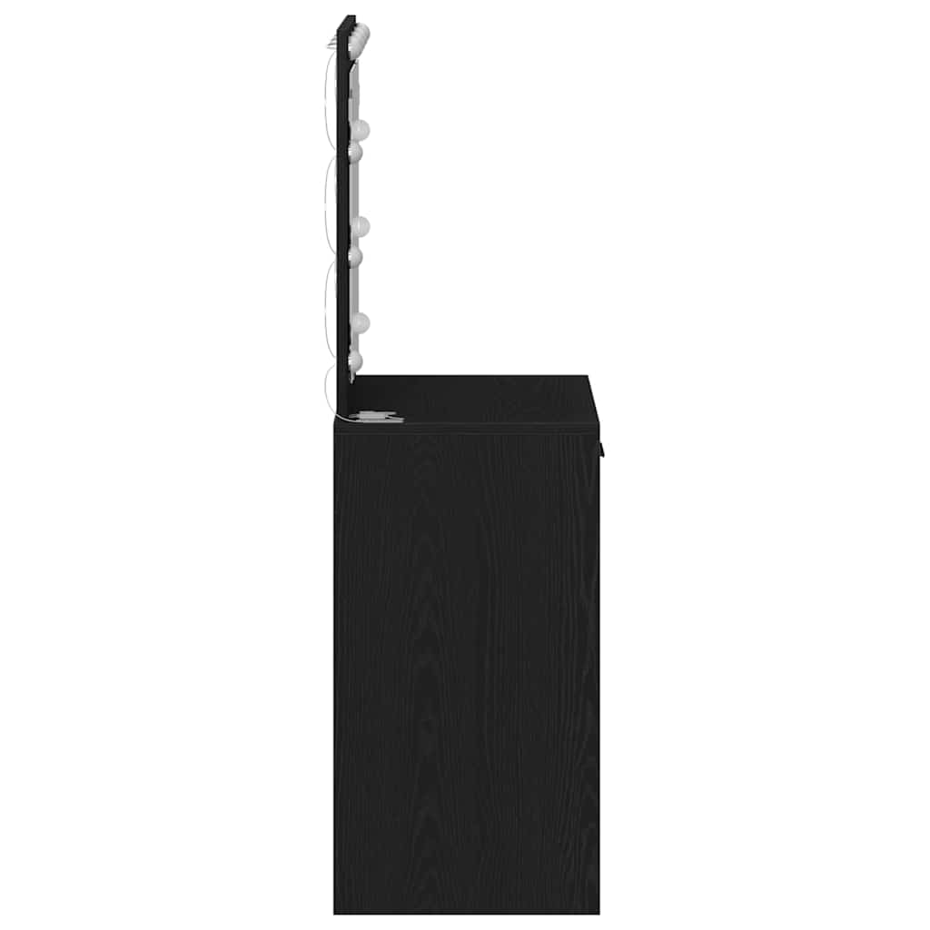 Toaletni stol Crni hrast 50 x 41 x 135 cm Konstruirano drvo