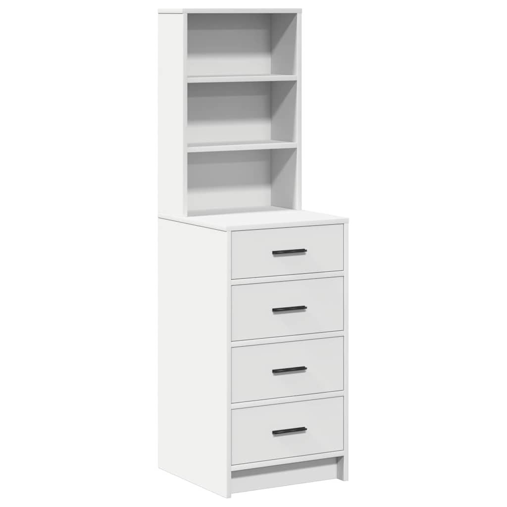 Highboard s ladicama Bijelo 40 x 41 x 135 cm Konstruirano drvo