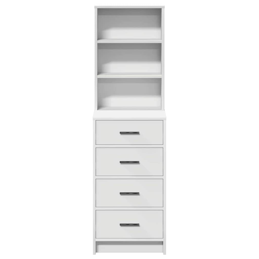 Highboard s ladicama Bijelo 40 x 41 x 135 cm Konstruirano drvo