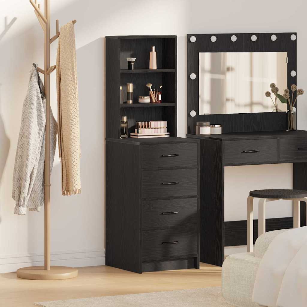 Highboard Crni hrast 40 x 41 x 135 cm Konstruirano drvo