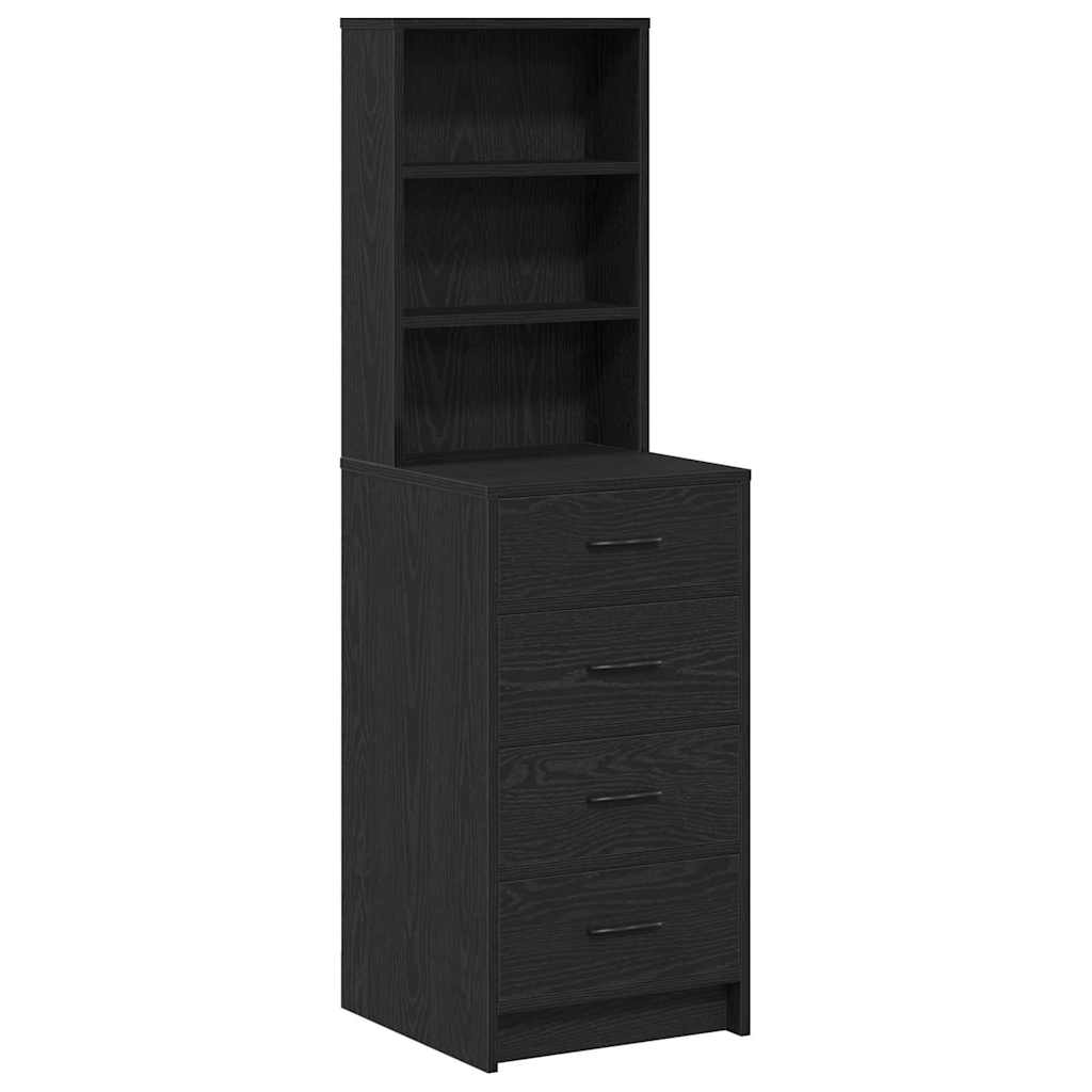 Highboard Crni hrast 40 x 41 x 135 cm Konstruirano drvo