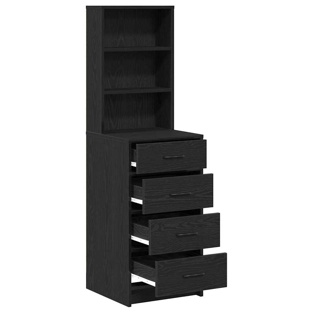 Highboard Crni hrast 40 x 41 x 135 cm Konstruirano drvo