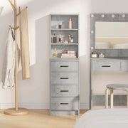 Highboard Beton siva 40 x 41 x 135 cm Konstruirano drvo