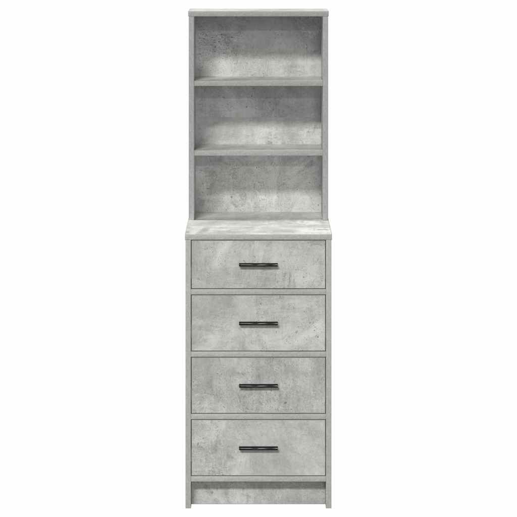Highboard Beton siva 40 x 41 x 135 cm Konstruirano drvo