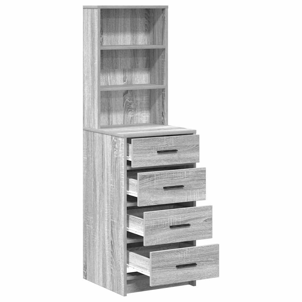 Highboard Sivi hrast sonoma 40 x 41 x 135 cm Konstruirano drvo