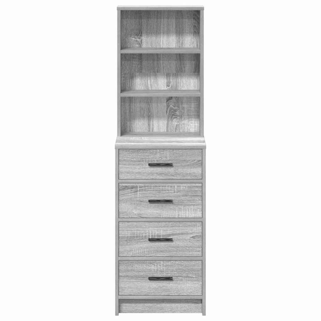 Highboard Sivi hrast sonoma 40 x 41 x 135 cm Konstruirano drvo