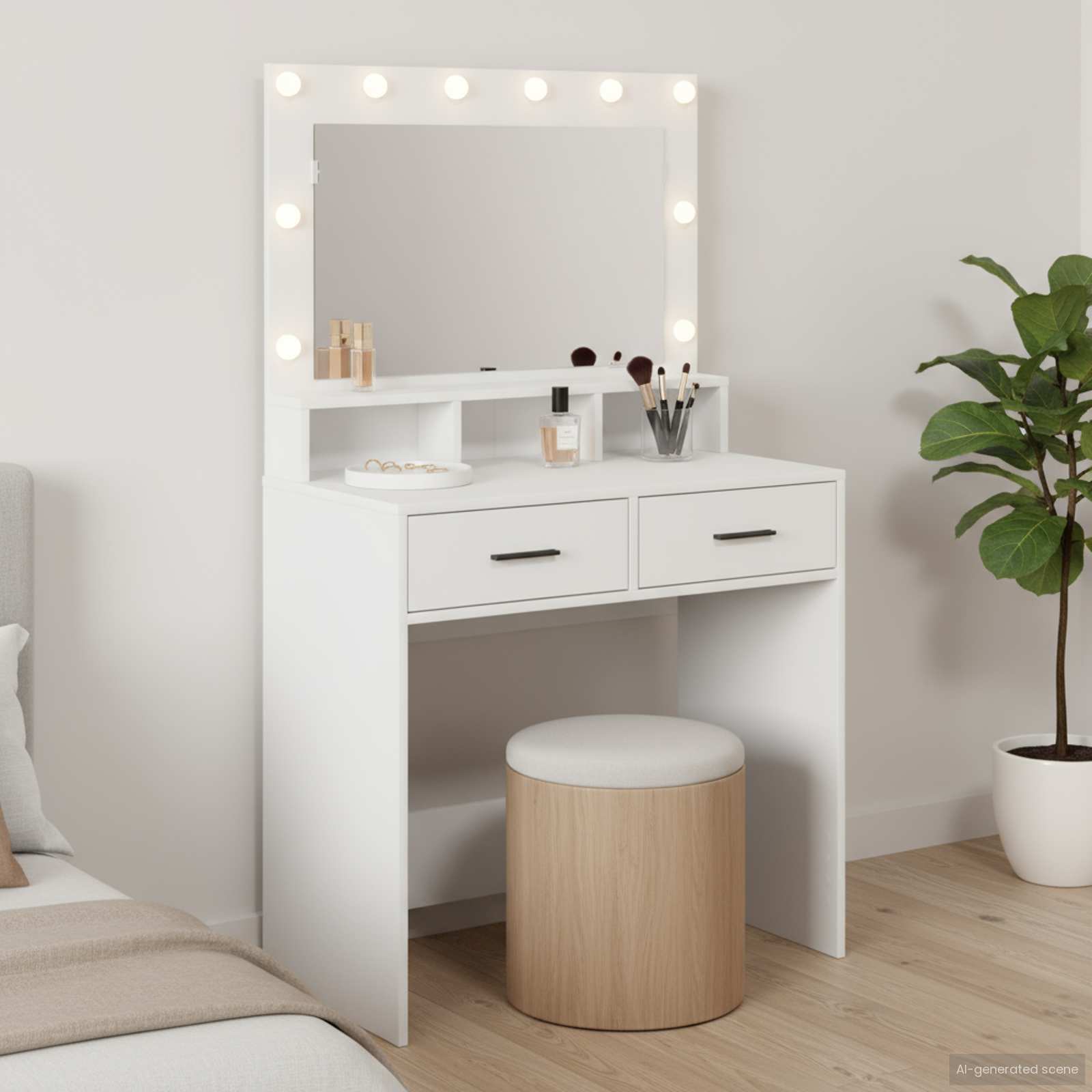 Toaletni stol Bijelo 79 x 41 x 135 cm Konstruirano drvo