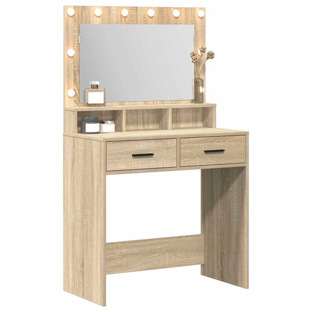 Toaletni stol Sonoma hrast 79 x 41 x 135 cm Konstruirano drvo