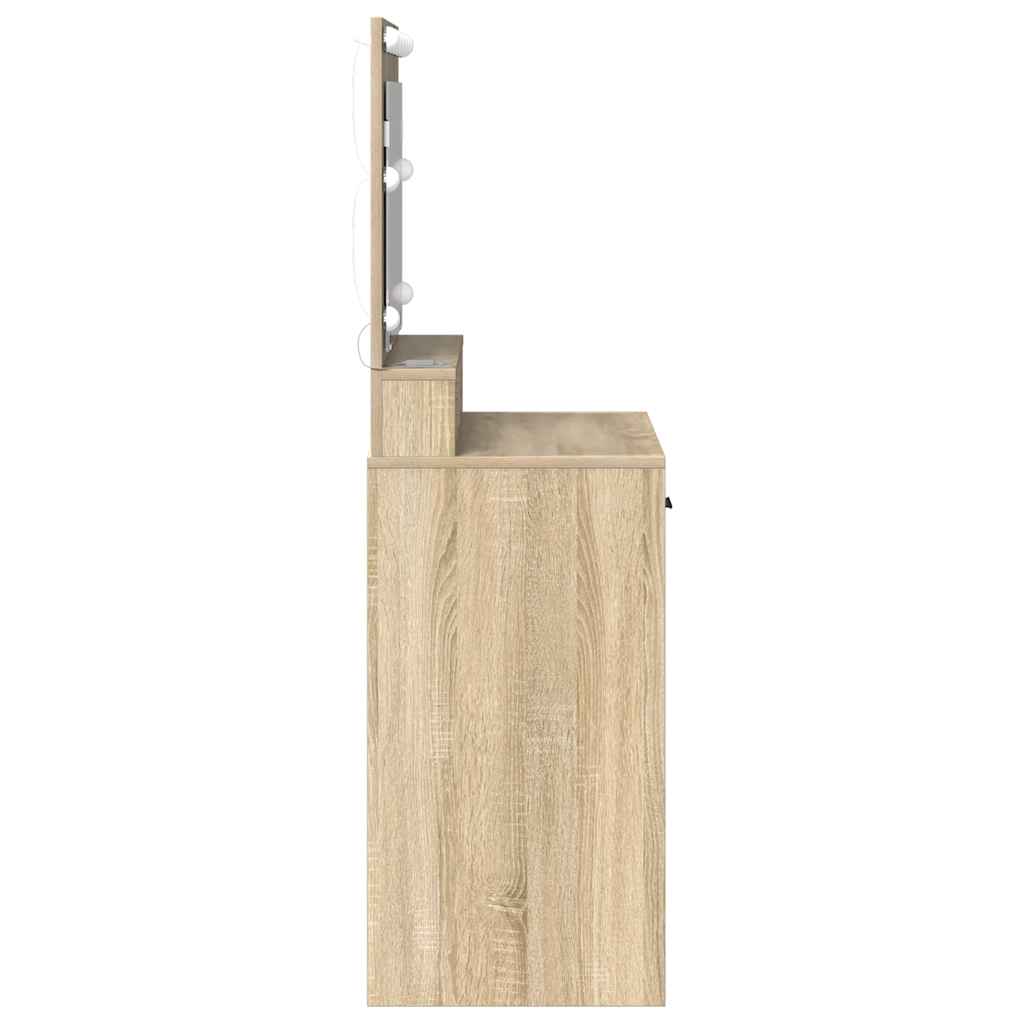 Toaletni stol Sonoma hrast 79 x 41 x 135 cm Konstruirano drvo