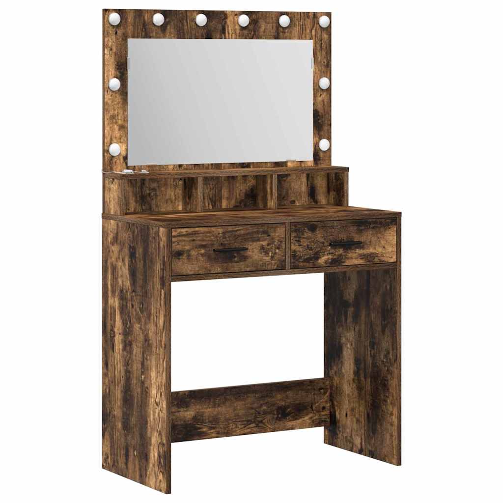 Toaletni stol Dimljeni hrast 79 x 41 x 135 cm Konstruirano drvo
