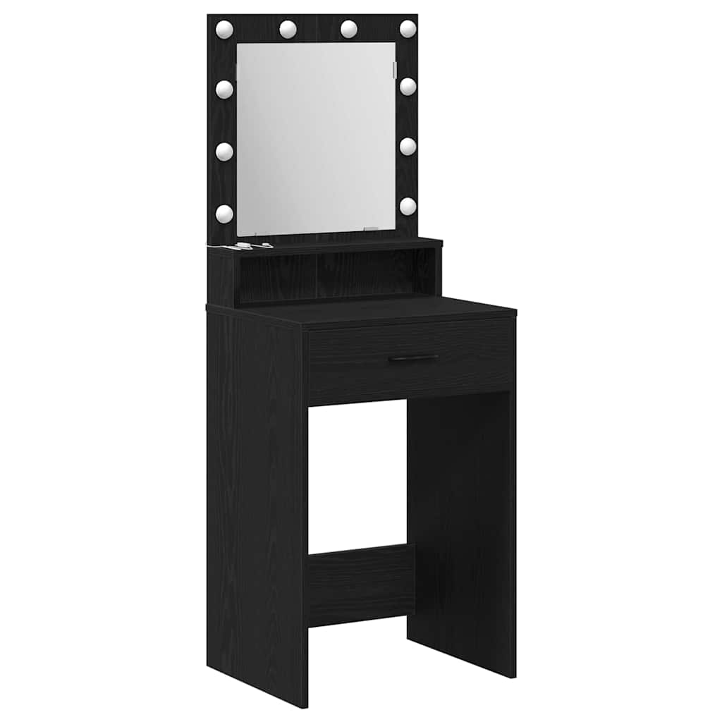 Toaletni stol Crni hrast 50 x 41 x 135 cm Konstruirano drvo