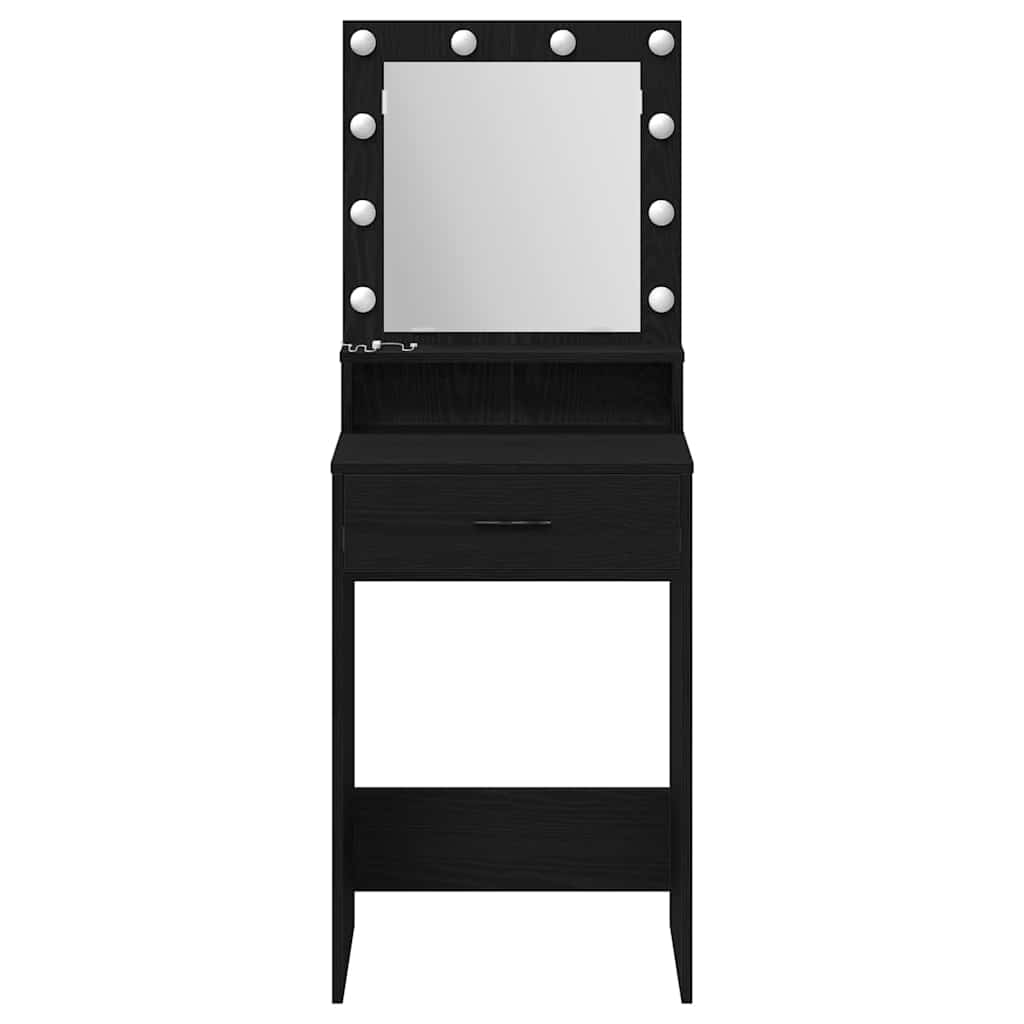 Toaletni stol Crni hrast 50 x 41 x 135 cm Konstruirano drvo