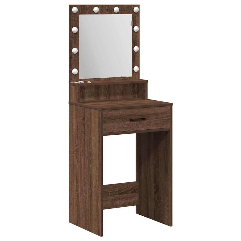 Toaletni stol Smeđi hrast 50 x 41 x 135 cm Konstruirano drvo