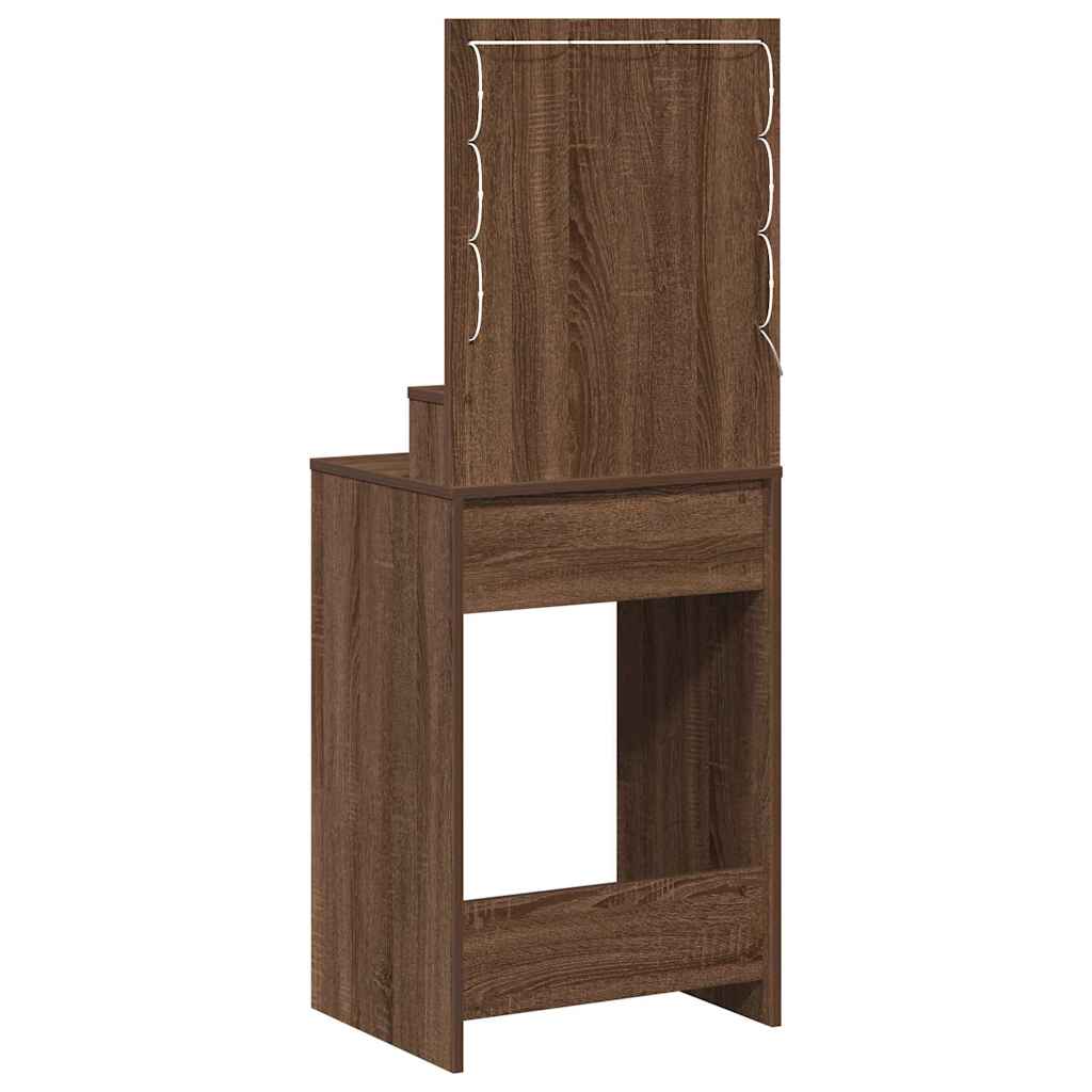 Toaletni stol Smeđi hrast 50 x 41 x 135 cm Konstruirano drvo