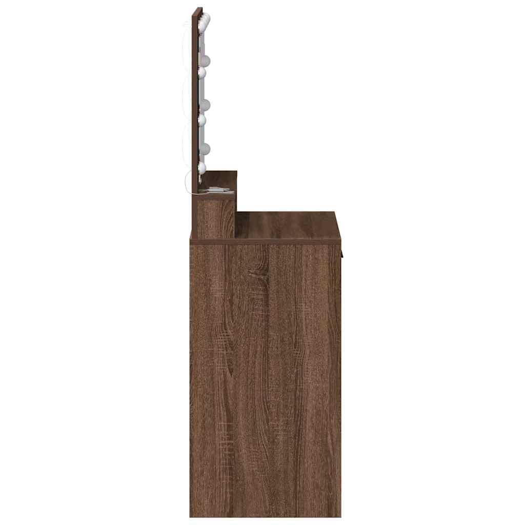 Toaletni stol Smeđi hrast 50 x 41 x 135 cm Konstruirano drvo