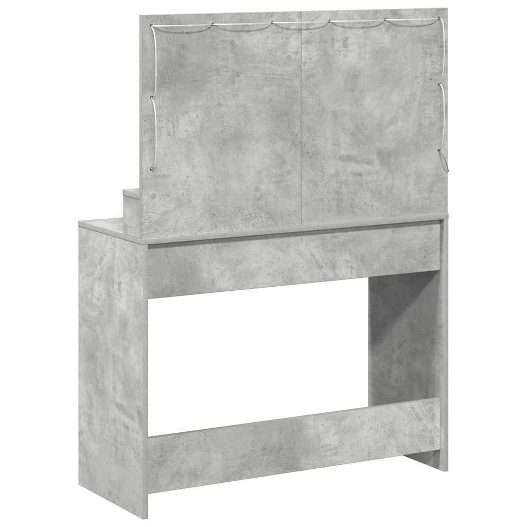 Toaletni stol Betonski sivi 100 x 41 x 135 cm Konstruirano drvo