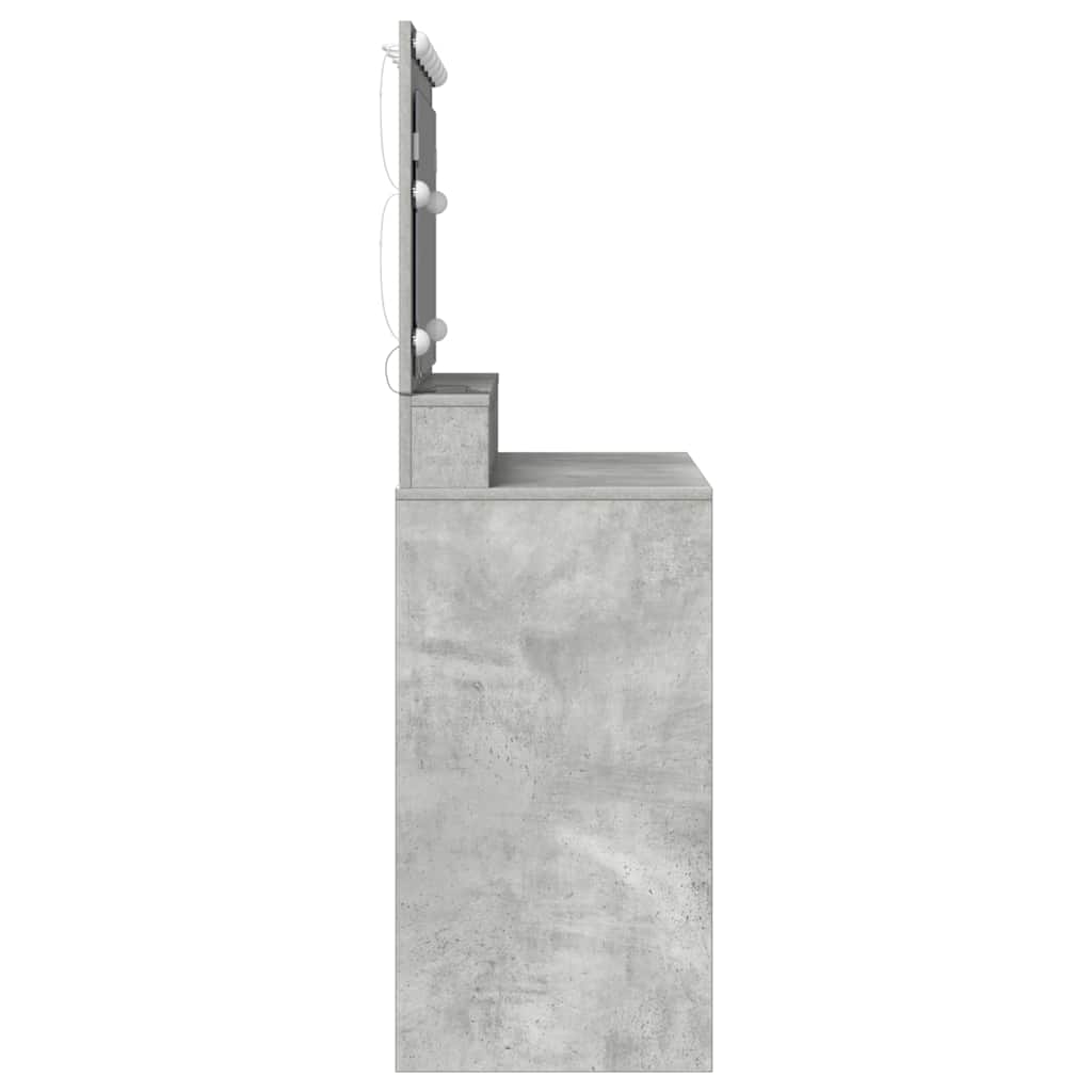 Toaletni stol Betonski sivi 100 x 41 x 135 cm Konstruirano drvo