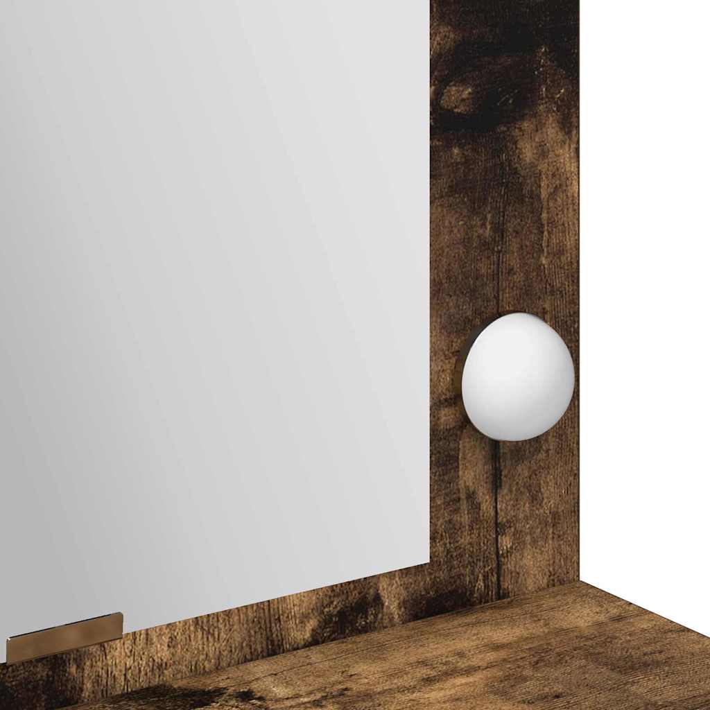 Toaletni stol s policom Dimljeni hrast 100 x 41 x 135 cm
