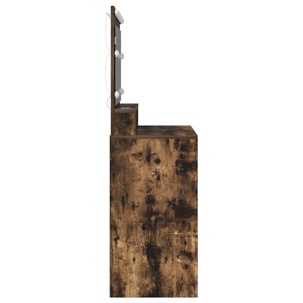 Toaletni stol s policom Dimljeni hrast 100 x 41 x 135 cm